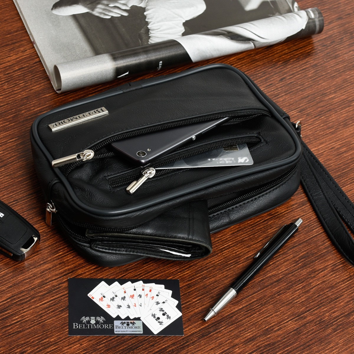 Saszetka męska skórzana do ręki na dokumenty Beltimore G23