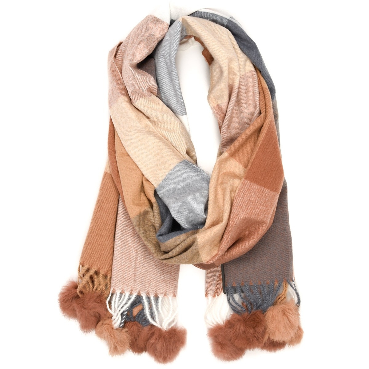 Kolorowy Duży Szalik Damski bawełniany ciepły modny AX-121