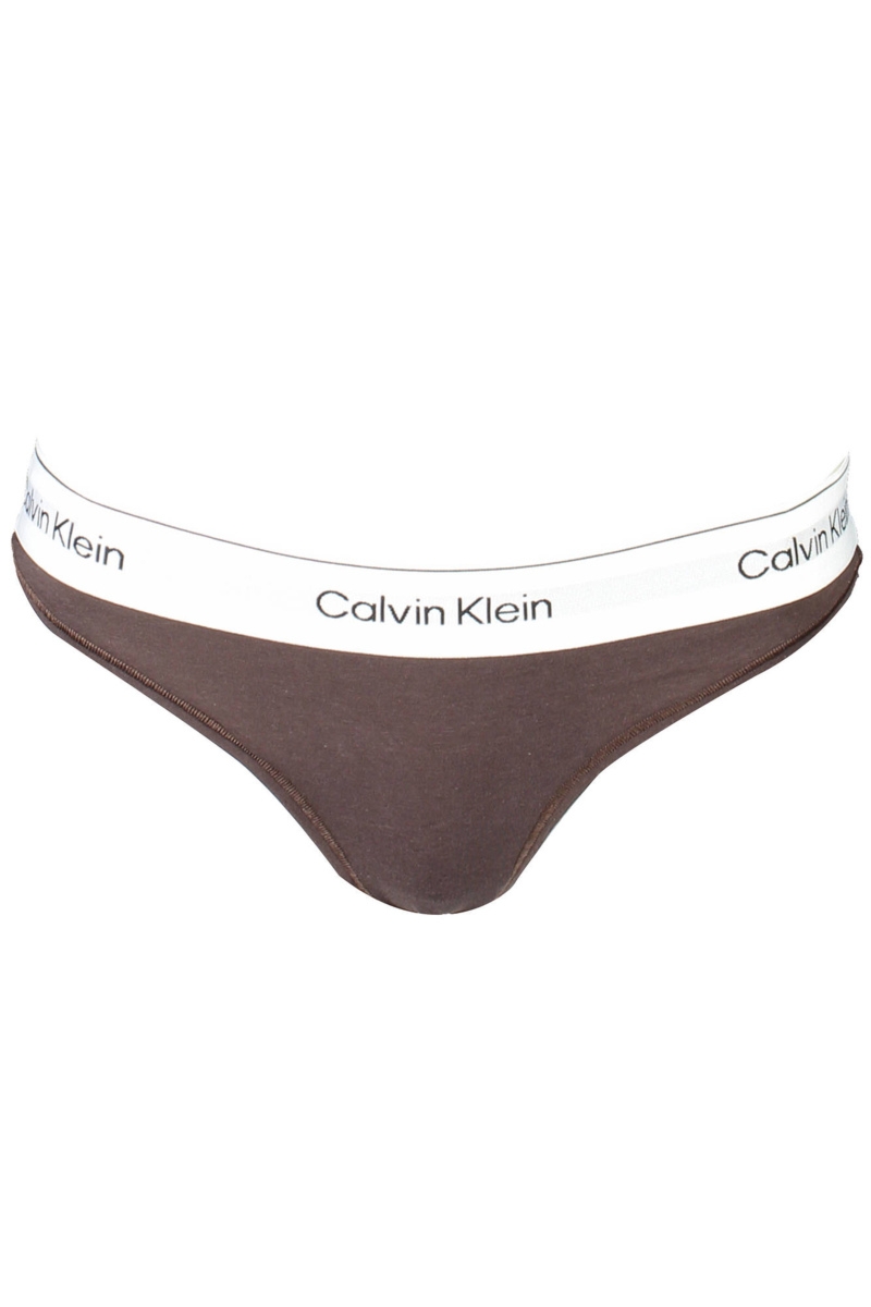 CALVIN KLEIN DAMSKIE STRINGI BRĄZOWE
