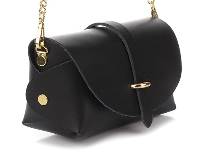 ŻÓŁTA MAŁA WŁOSKA SKÓRZANA DAMSKA TOREBKA WIECZOROWA KOKTAJLOWA NA ŁAŃCUSZKU P45