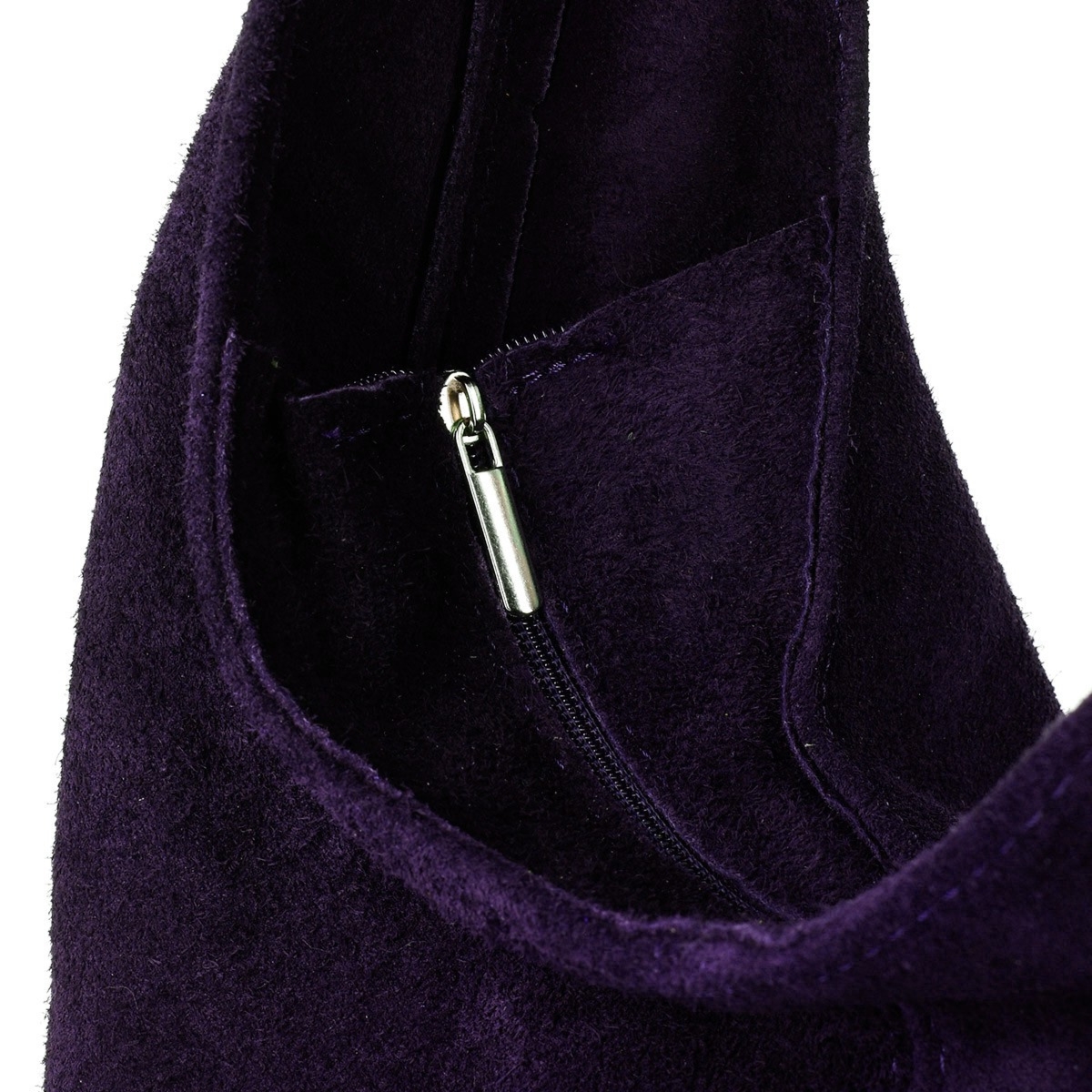 Włoska Torebka worek Skórzana zamsz Naturalny musztarda U35