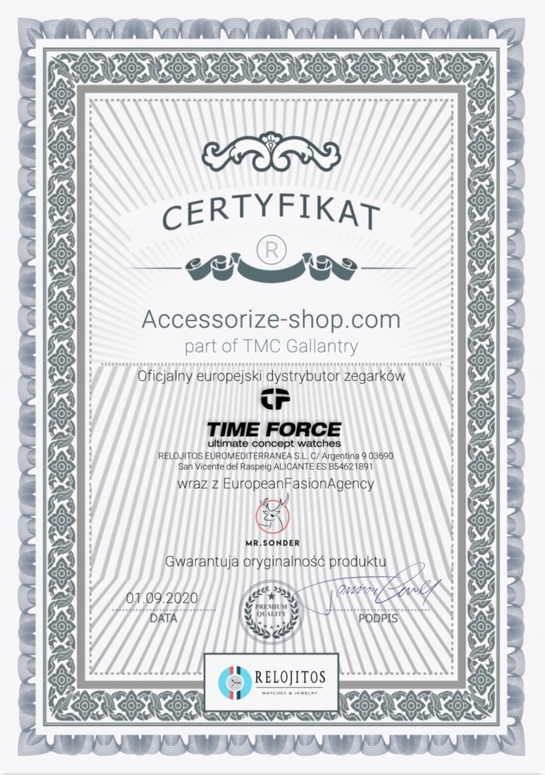 Biżuteria TIME FORCE TJ1005C03. Wisiorek, Kolor czarny. Unisex.