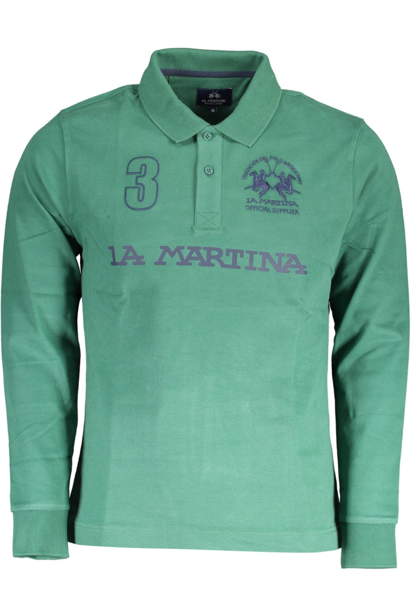 LA MARTINA POLO Z DŁUGIM RĘKAWEM MĘSKIE NIEBIESKIE