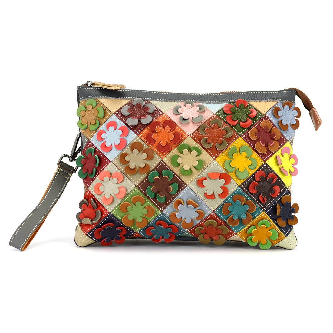 Magic Bags damska listonoszka skórzana kolorowa mozaika torebka na ramię