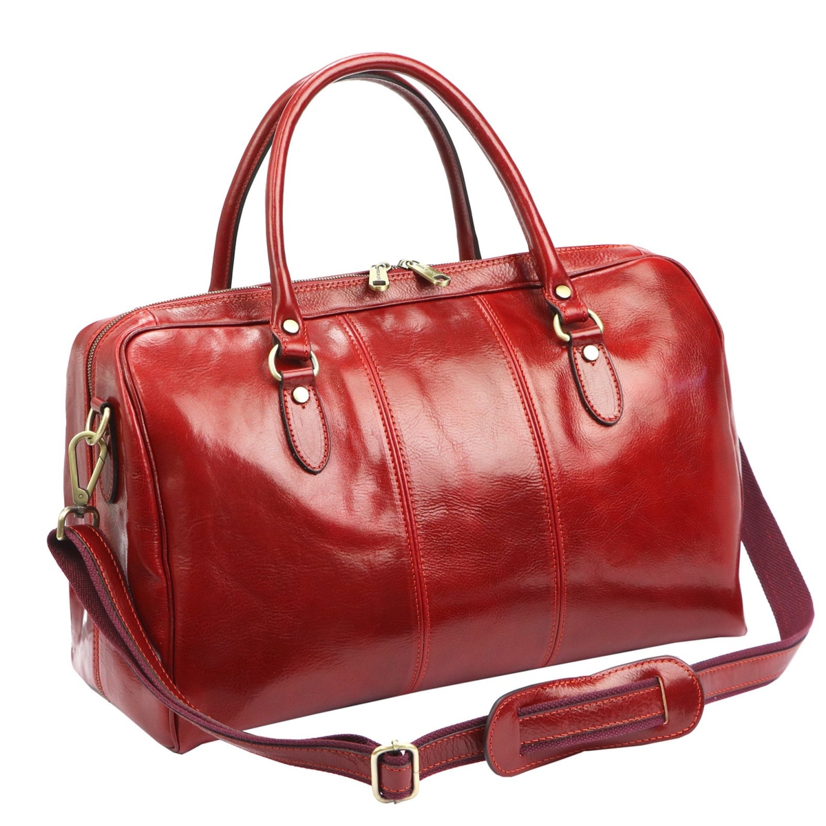 Duża Damska torba podróżna weekendowa ze skóry naturalnej Gregorio