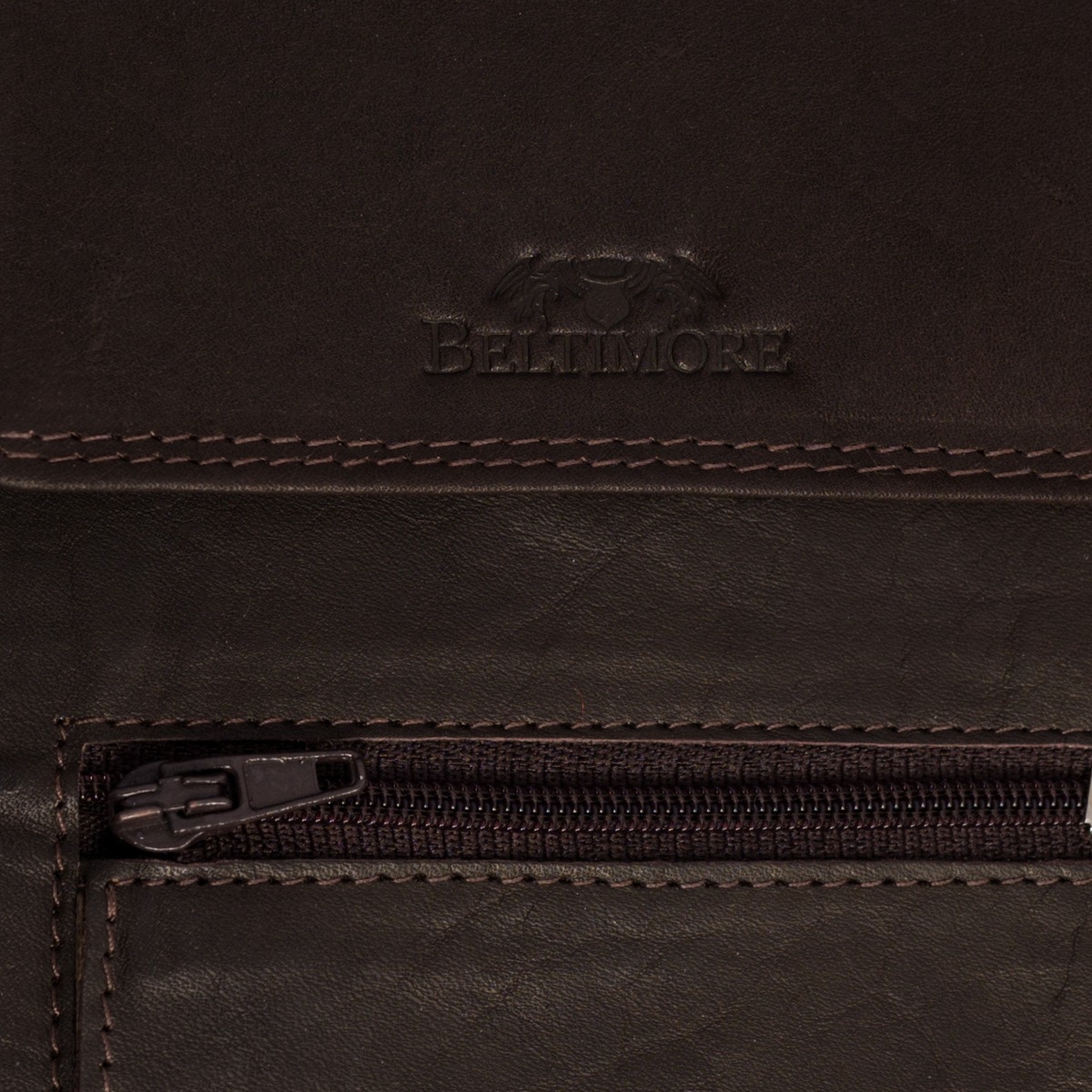 ETUI saszetka PASZPORTÓWKA na szyję dokumenty skórzana podróżna ciemny brąz Beltimore D78