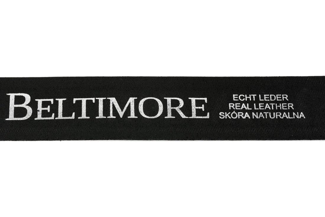Beltimore skórzany damski pasek antyalergiczny do spodni 3 cm czarny bezniklowy U42 : Kolory - czarny, Rozmiar pasków - r.110-125 cm