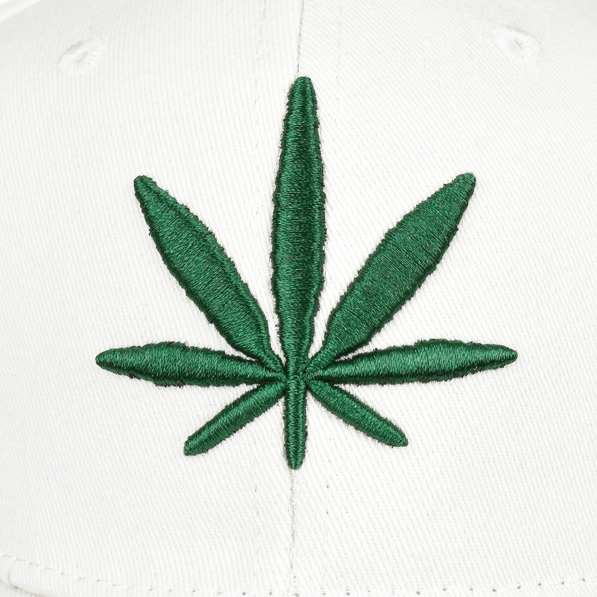 Biała Czapka z daszkiem baseballówka liść regulacja cz-m-52