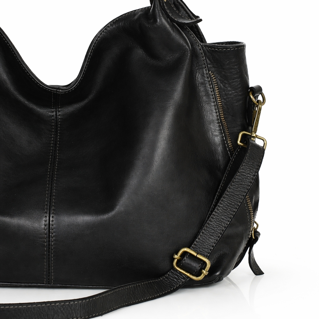 Vera Pelle Torebka Damska Shopper A4 Skóra Naturalna Duża na Ramię Pasek