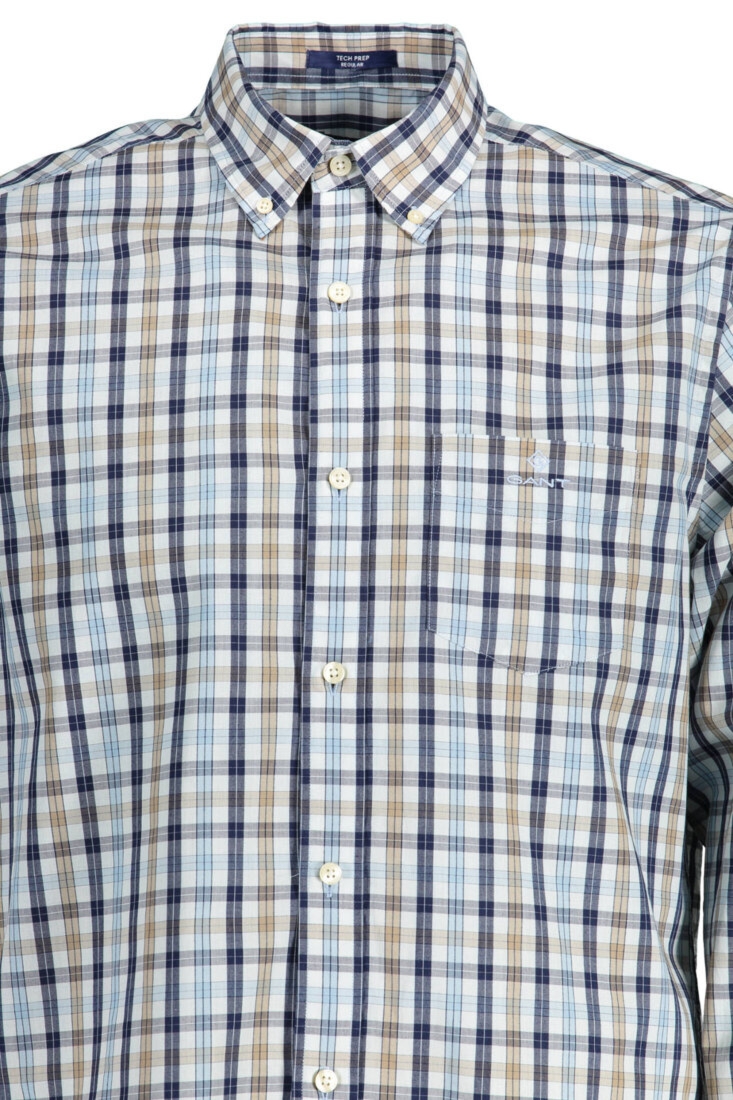 BEŻOWA KOSZULA Z DŁUGIM RĘKAWEM GANT MĘSKA