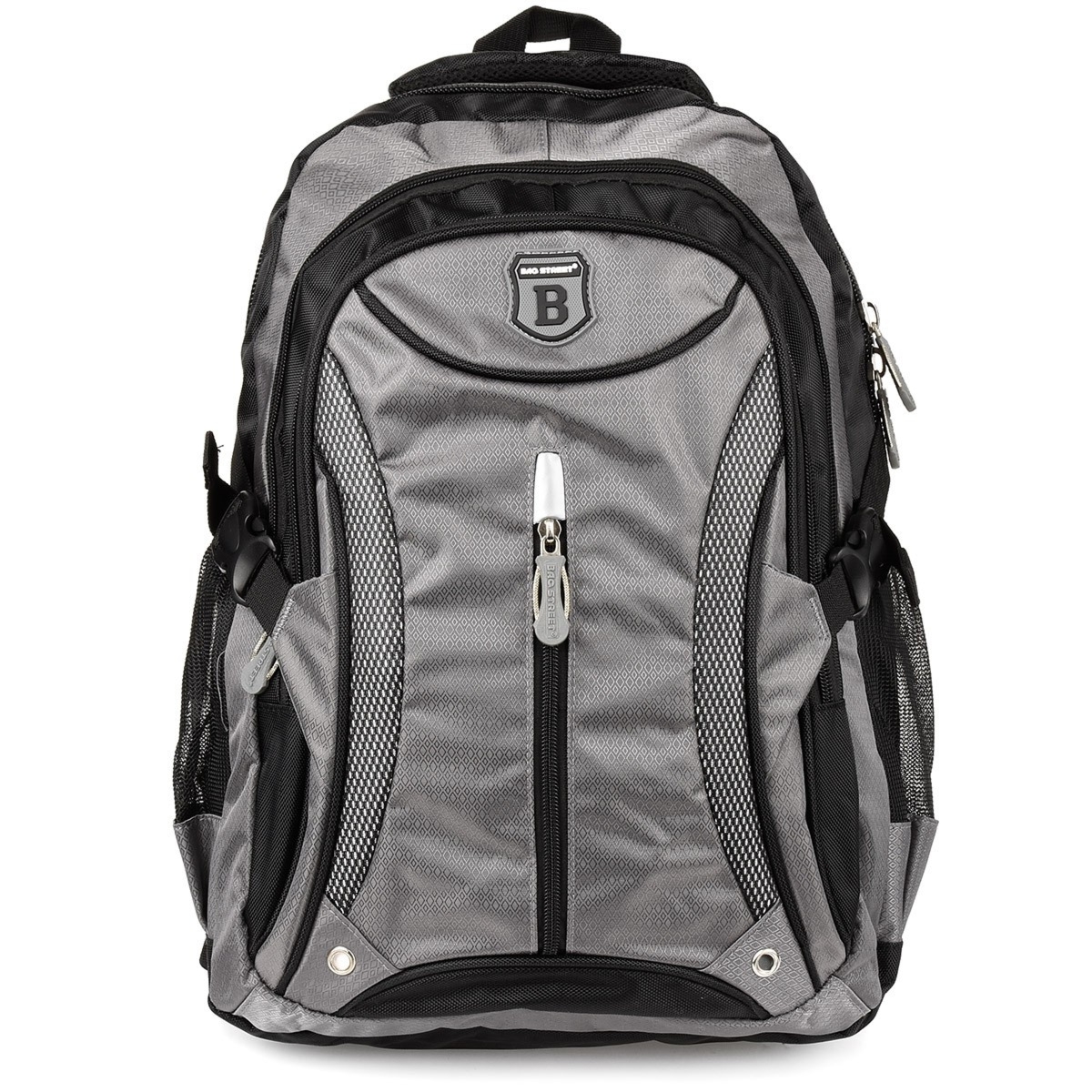 Plecak sportowy miejski trekkingowy wytrzymały szary T15