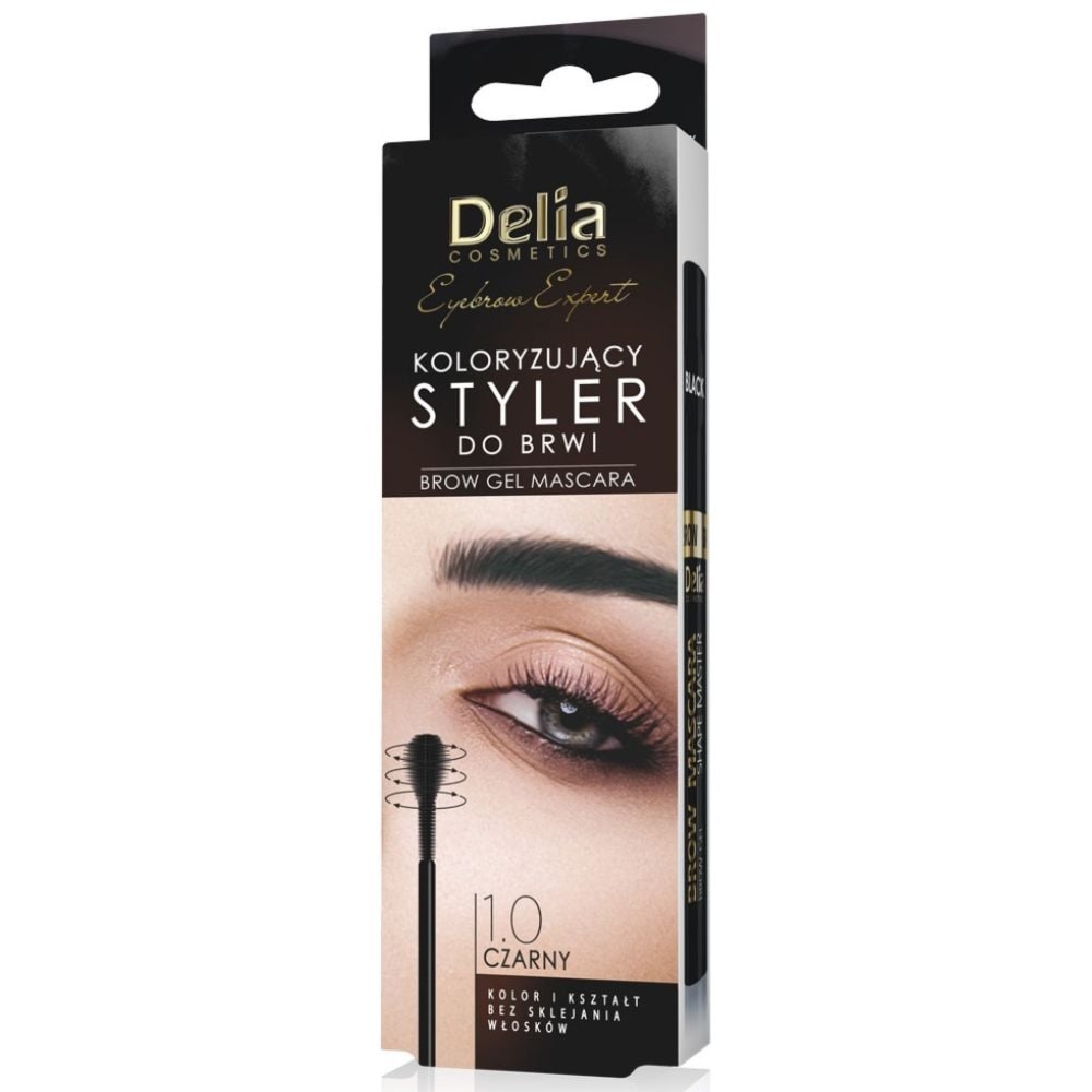 Delia 1.0 Czarny koloryzujący styler do brwi 11 ml