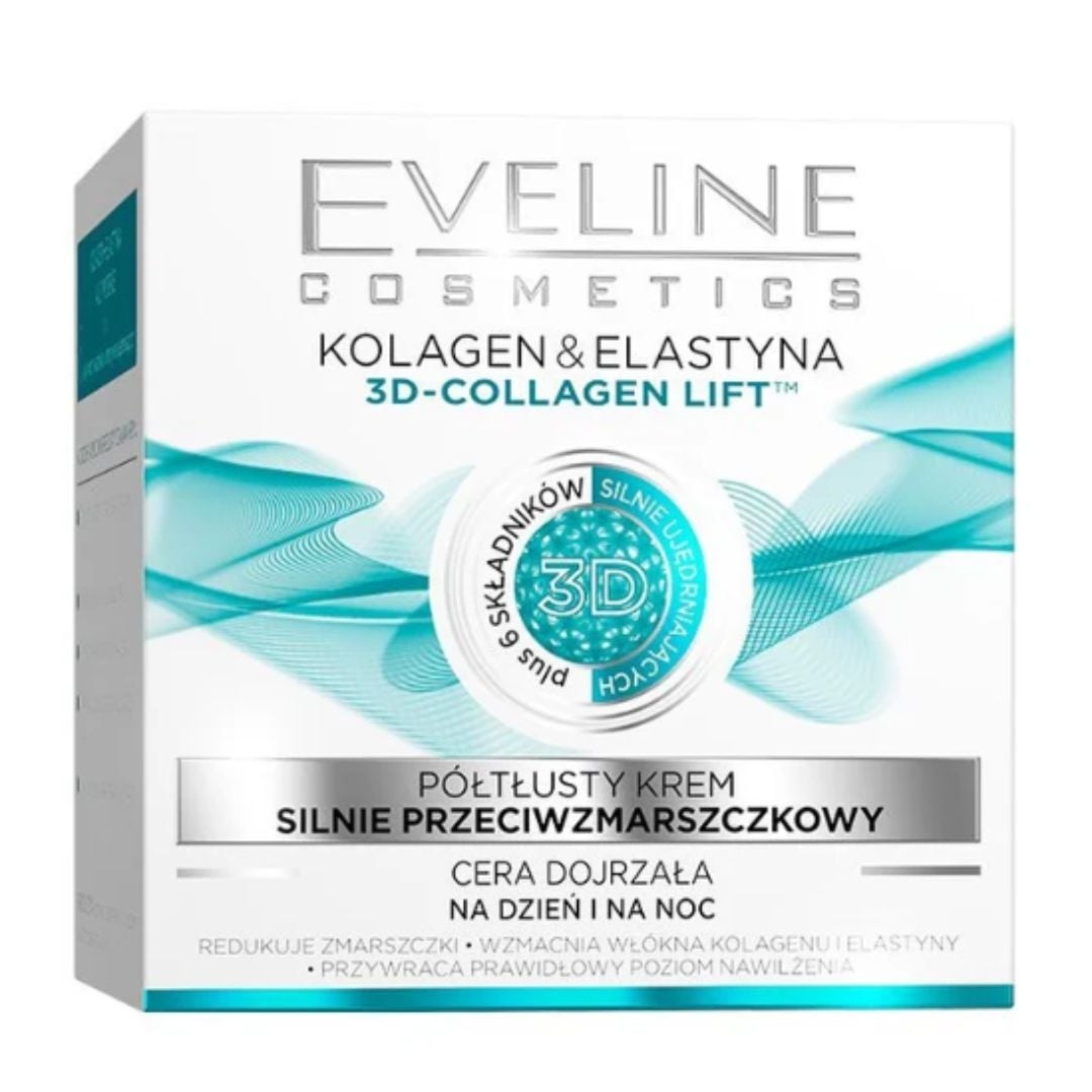 Eveline krem przeciwzmarszczkowy Kolagen & Elastyna na dzień i na noc 50 ml