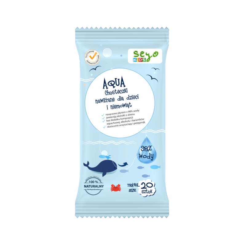 Seyo Kids Aqua 98% Wody Chusteczki 20Szt