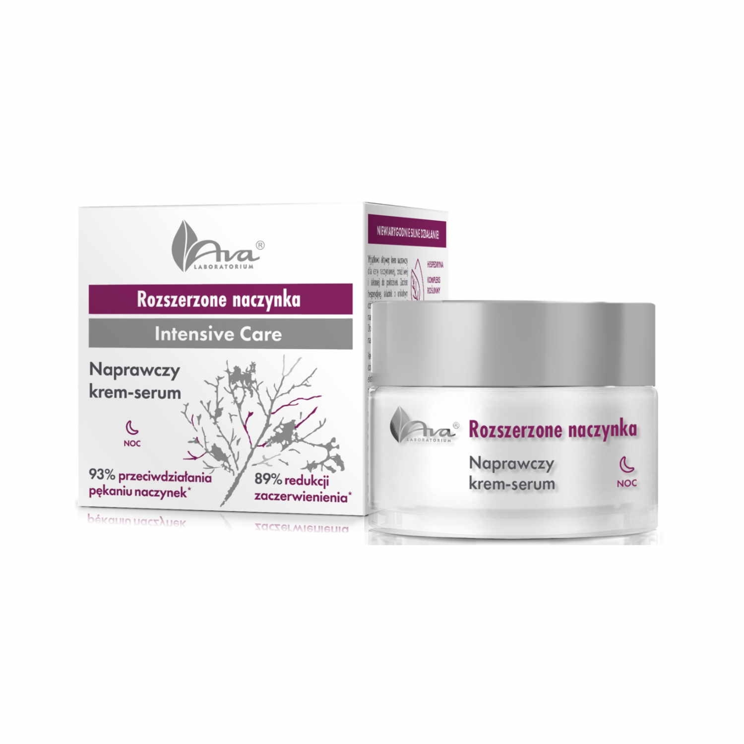 AVA naprawczy krem-serum na noc Rozszerzone Naczynka Intensive Care 50 ml