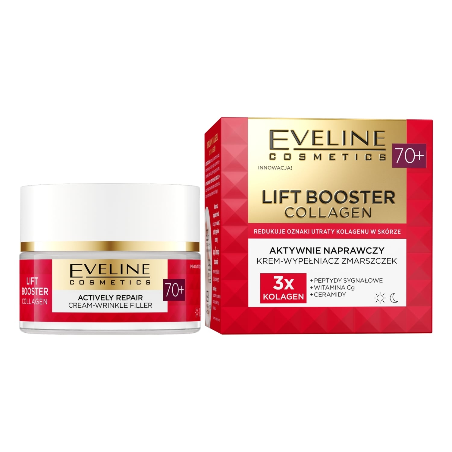 Lift booster collagen Aktywnie naprawczy krem-wypełniacz zmarszczek 70+