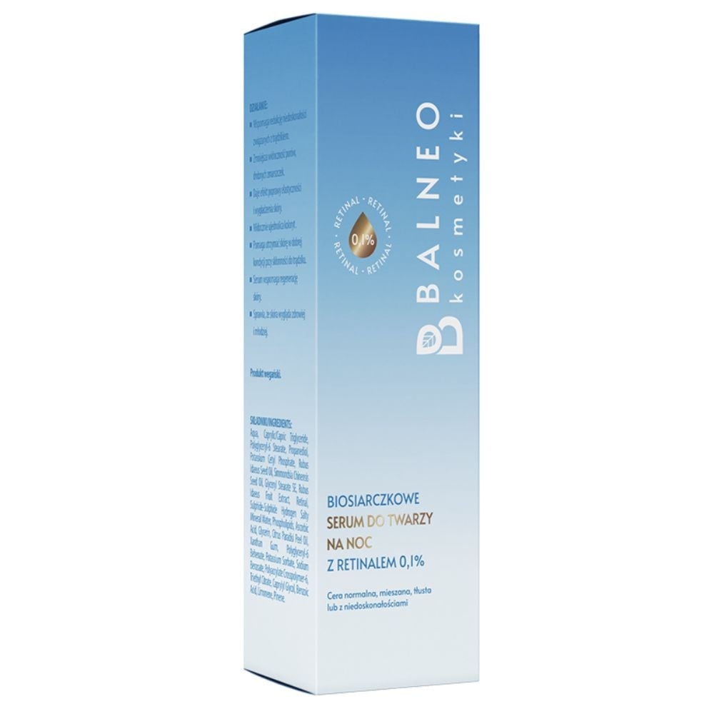 Balneo biosiarczkowe serum do twarzy na noc z retinalem 0,1% 30 ml