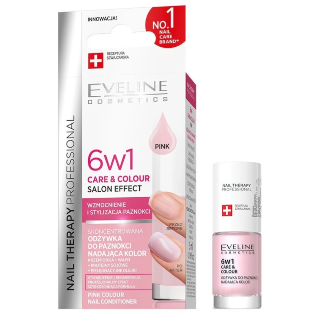Eveline odżywka do paznokci 6w1 Nail Therapy Professional Pink 5 ml