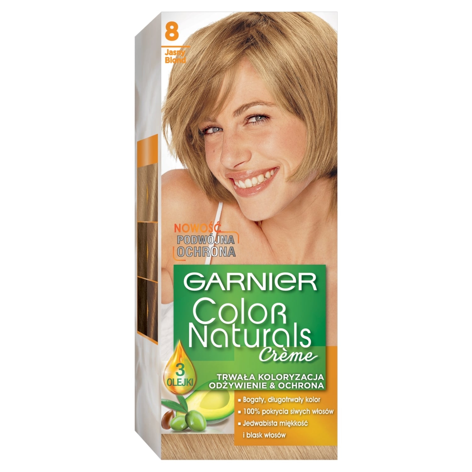 Garnier Color Naturals Creme Farba do włosów 8 Jasny blond