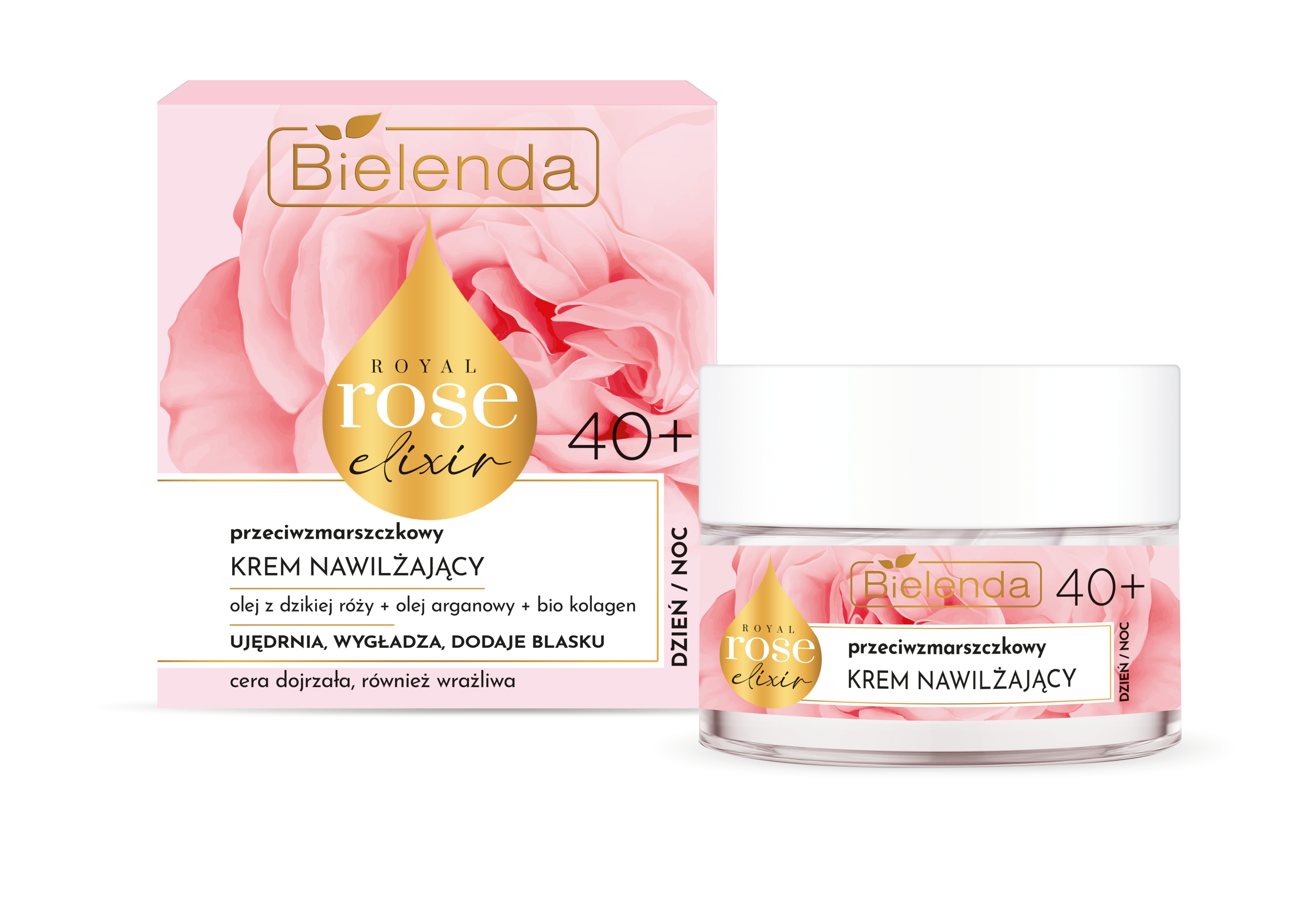 BIELENDA ROYAL ROSE ELIXIR Przeciwzmarszczkowy krem nawilżający 40+ dzień/noc 50 ml