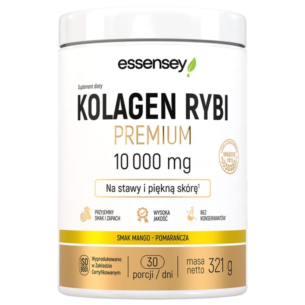 Essensey Kolagen Rybi Premium 10000 mg Mango Pomarańcza 321 g
