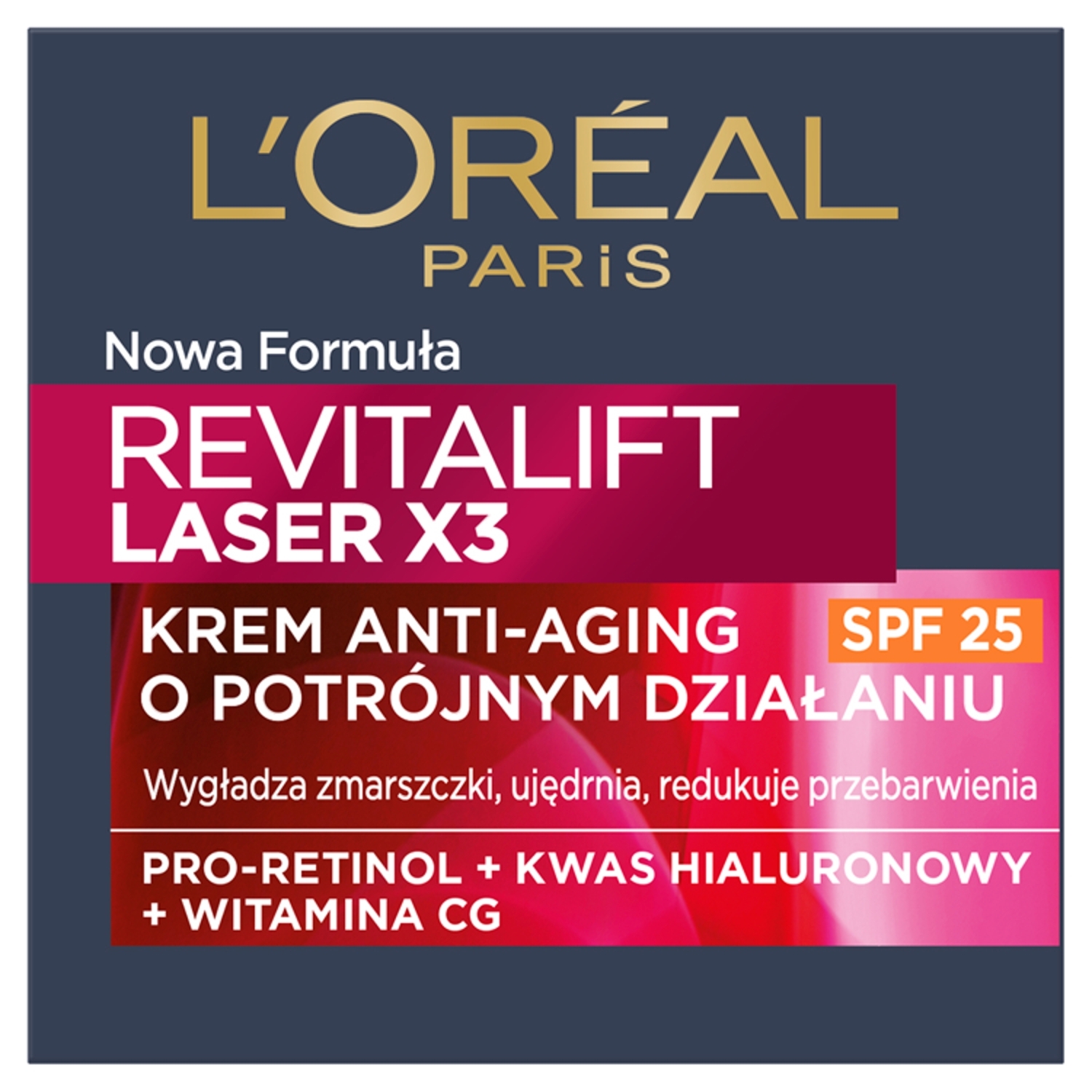 L'Oréal Paris Revitalift Laser X3 Krem Anti-Age SPF25 40+