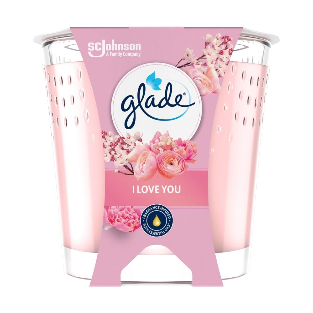 Glade I love you Różana świeca zapachowa 112 g