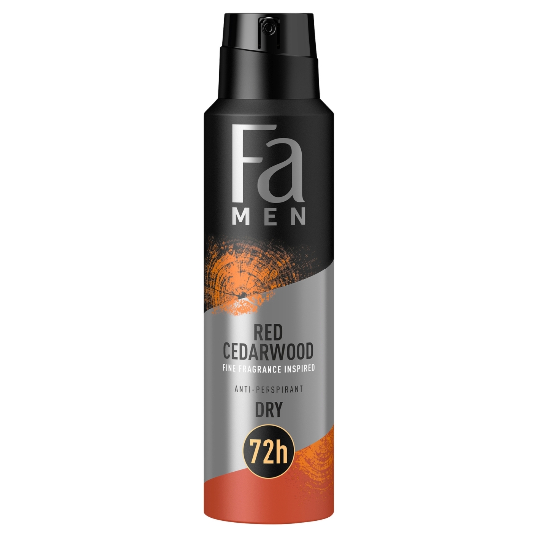 Men Red Cedarwood 72h antyperspirant w sprayu o zapachu nut drzewnych czerwonego cedru