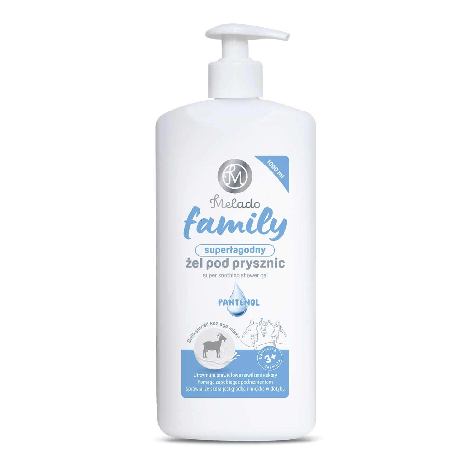 Melado FAMILY żel pod prysznic kozie mleko 1L