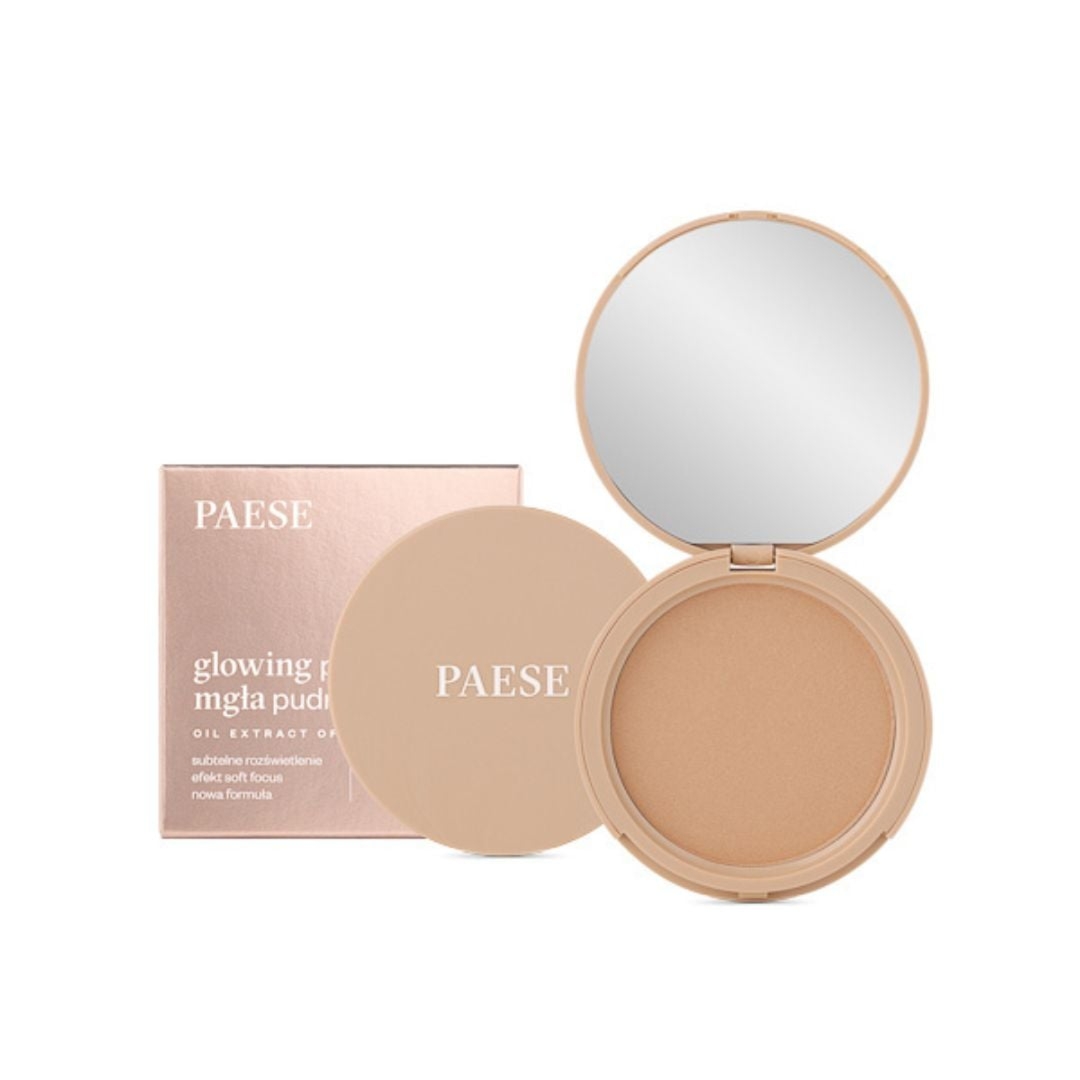 Paese rozświetlający puder do twarzy Mgła Pudrowa Glowing Powder 13 Golden Beige 10 g