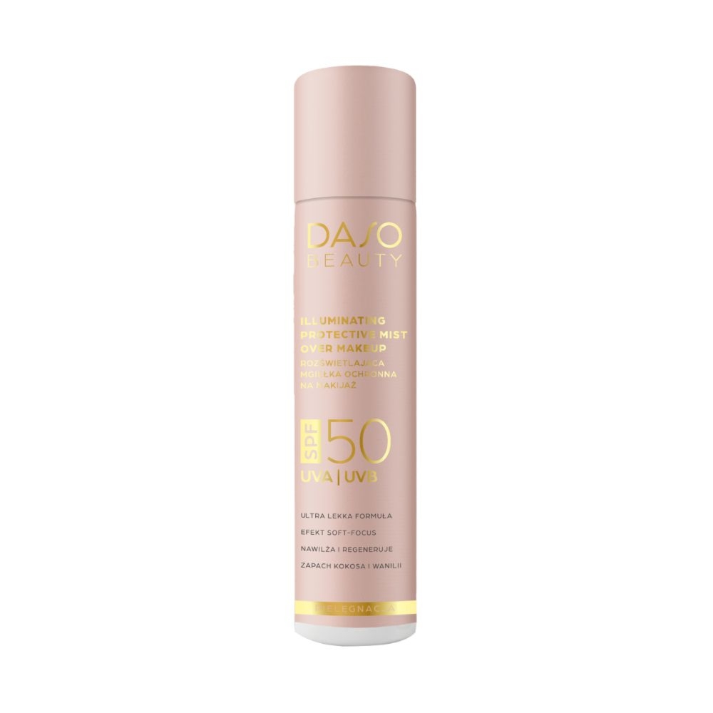 Daso Beauty SPF 50 rozświetlająca mgiełka ochronna na makijaż 75 ml