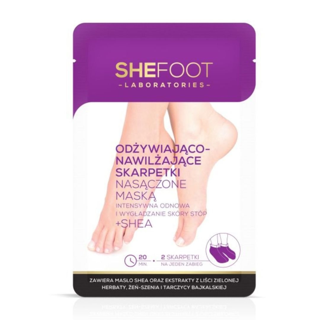 SheFoot odżywiająco-nawilżające skarpetki nasączone maską 1 para