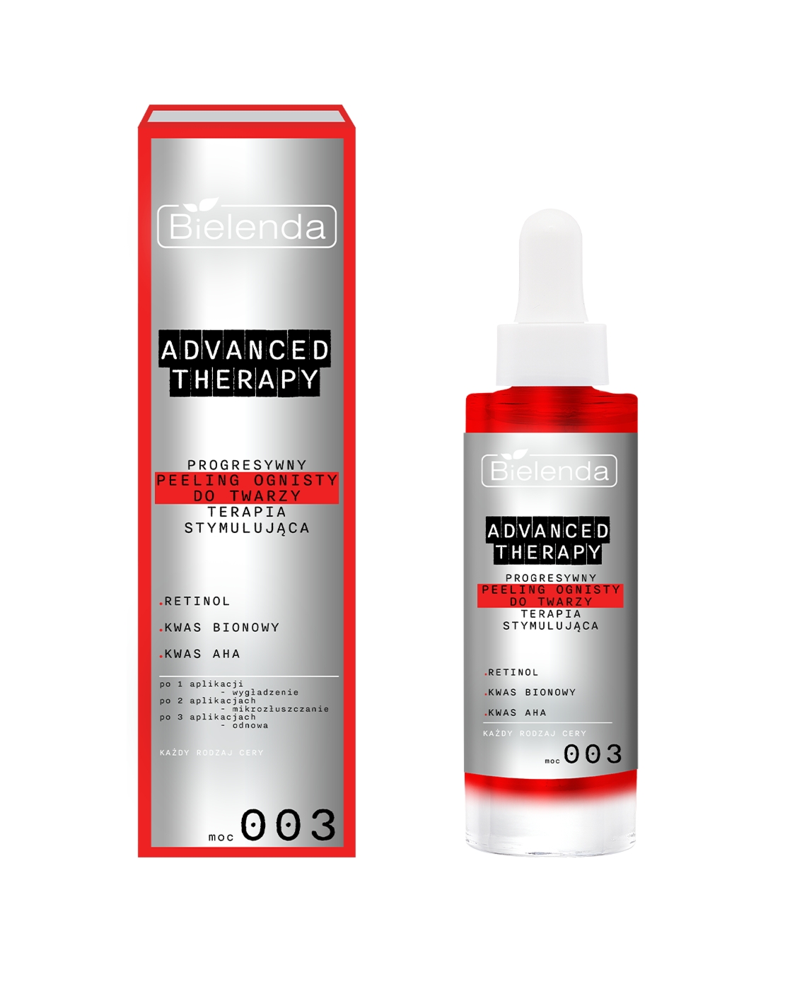 BIELENDA ADVANCED THERAPY progresywny peeling ognisty do twarzy terapia stymulująca - 003, 30 ml