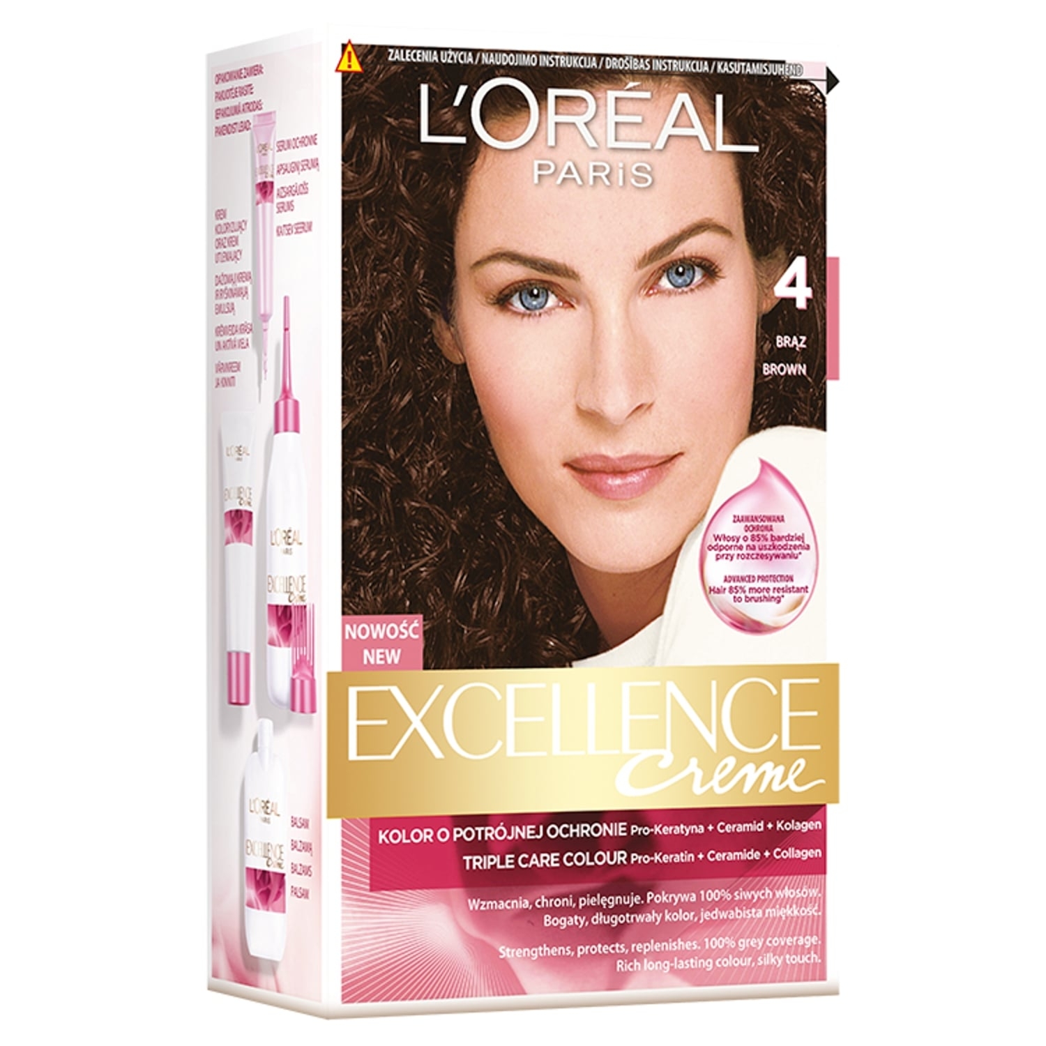 L'Oréal Paris Excellence Creme Farba do włosów 4 Brąz