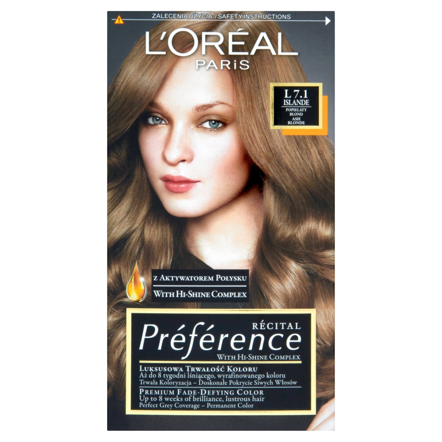 L'Oreal Paris Recital Preference Farba do włosów L 7.1 Islande