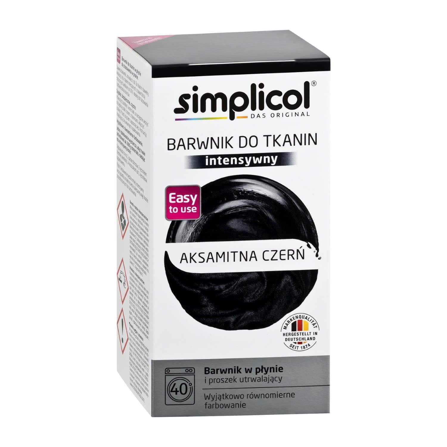 Simplicol Barwnik Do Tkanin Intensywny Aksamitna Czerń 560G