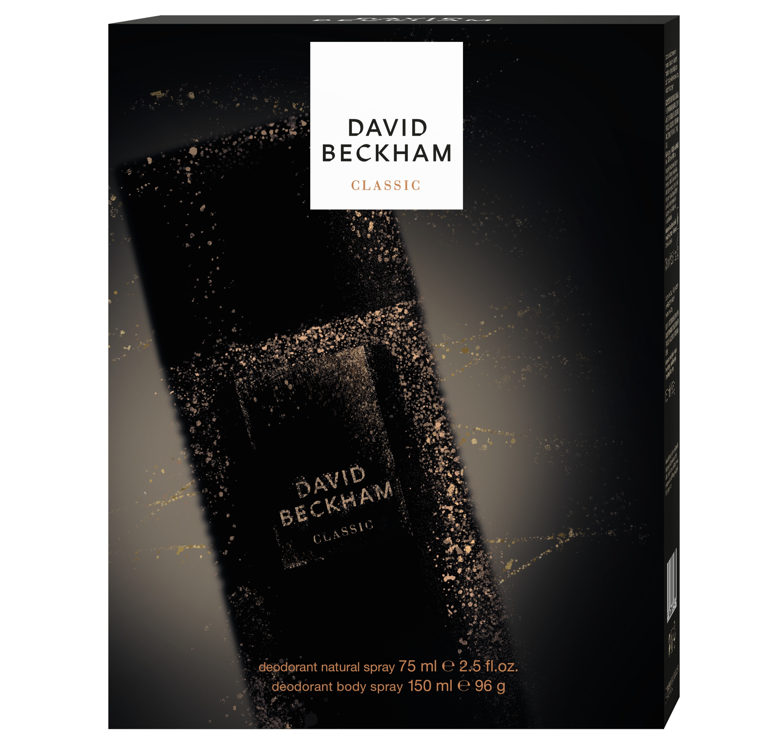 David Beckham Classic zestaw dla mężczyzn (dezodorant do ciała, 75 ml + dezodorant w sprayu 150ml)