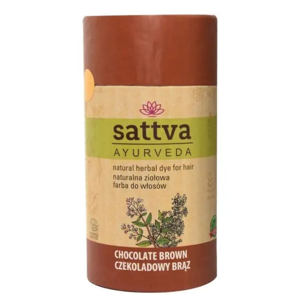 Sattva Henna Naturalna ziołowa farba do włosów Czekoladowy brąz 150 g