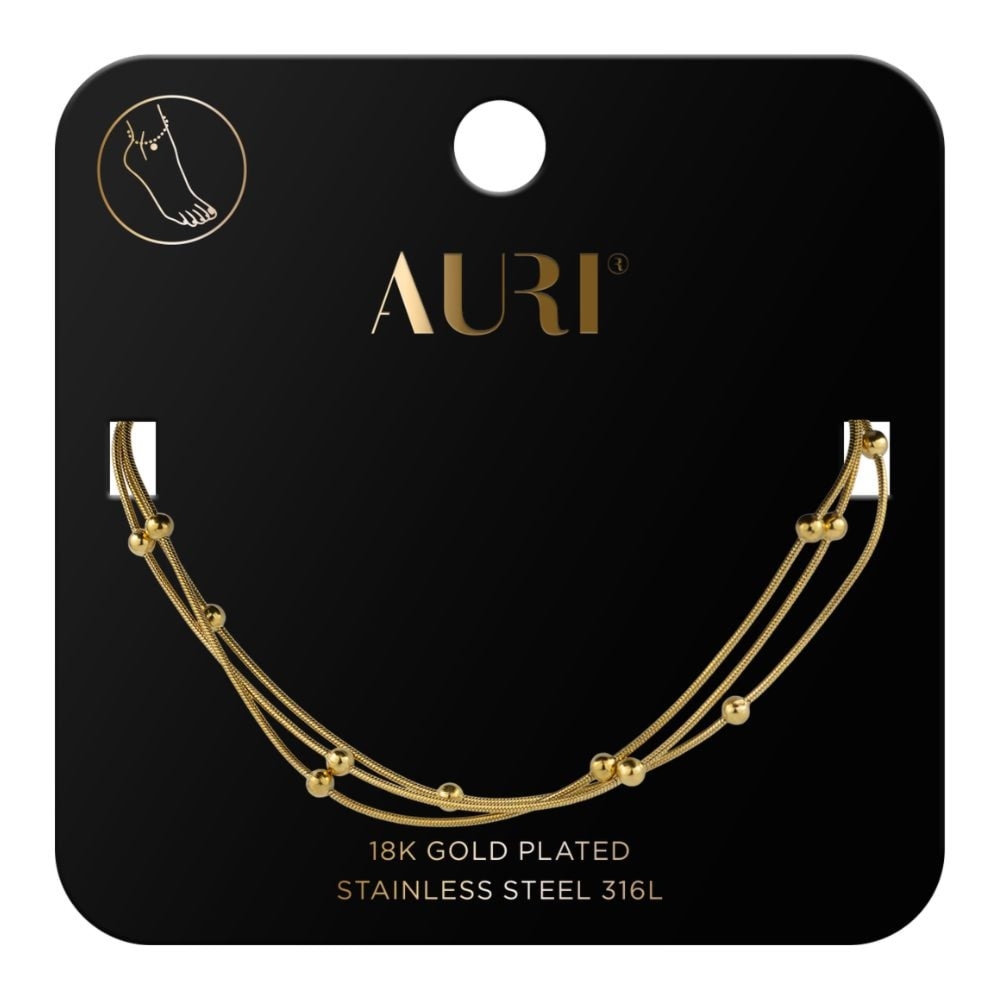 Auri bransoletka na nogę z kuleczkami 1 sztuka