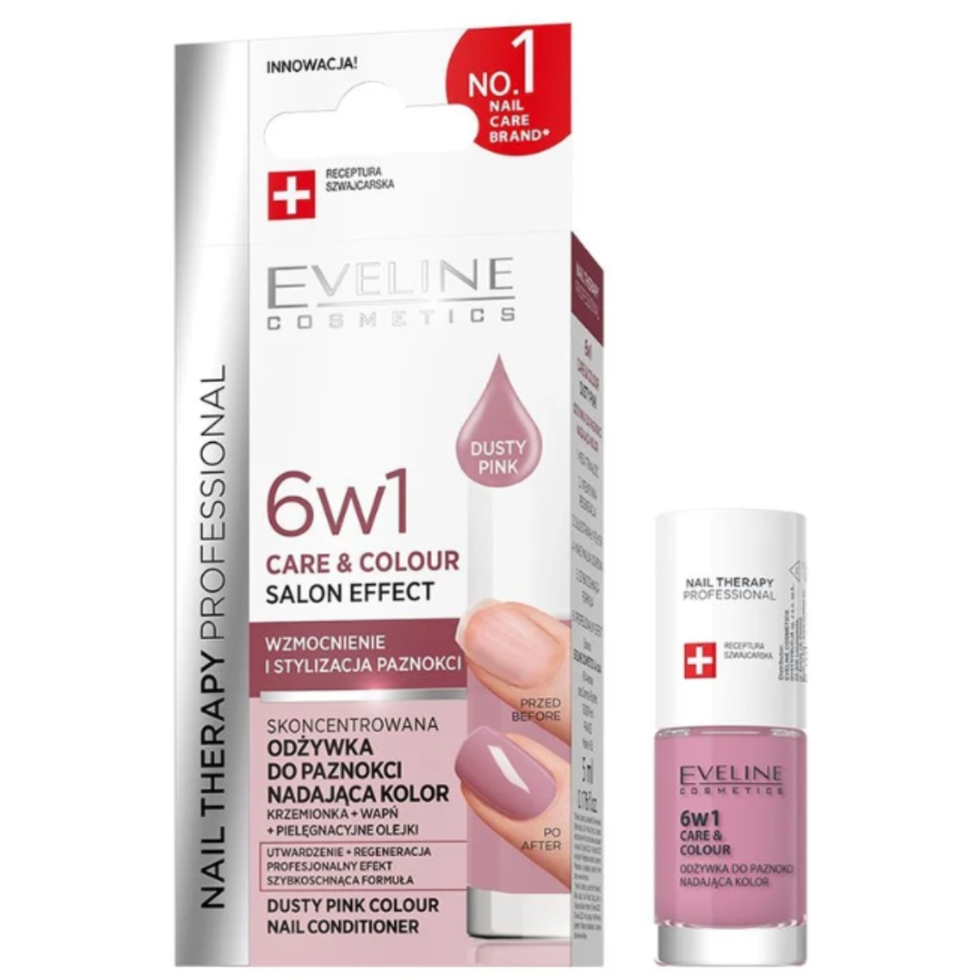 Eveline odżywka do paznokci 6w1 Nail Therapy Professional Dusty Pink 5 ml