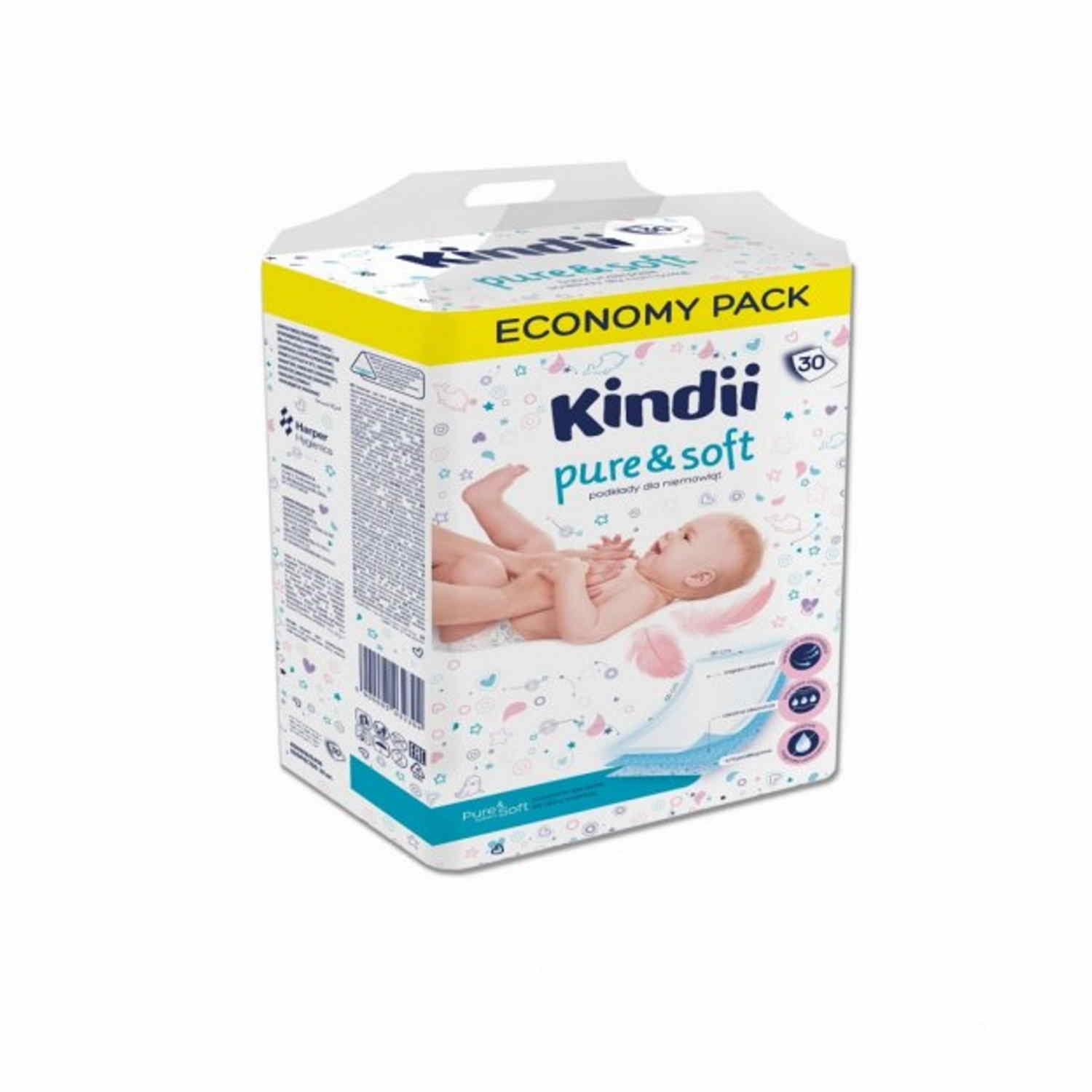 Cleanic Kindii Pure & Soft podkłady higieniczne dla niemowląt 60×40 cm 30 szt.