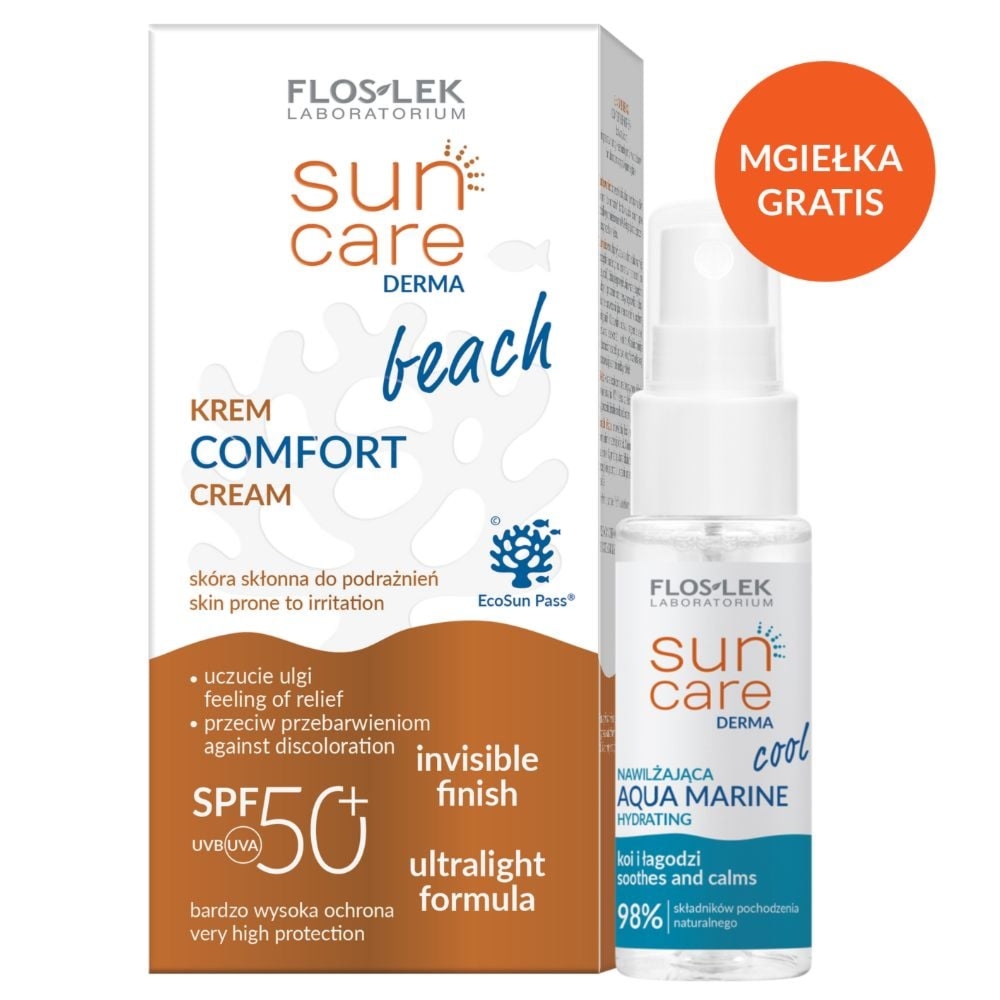 Floslek Sun Care krem SPF50+ i Aqua Marine mgiełka 80 ml