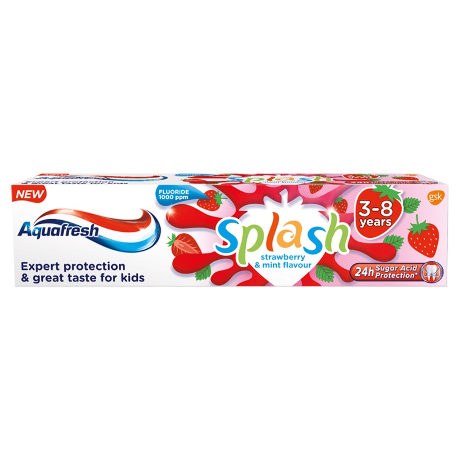 Aquafresh Splash Strawberry Pasta do zębów z fluorkiem 50 ml