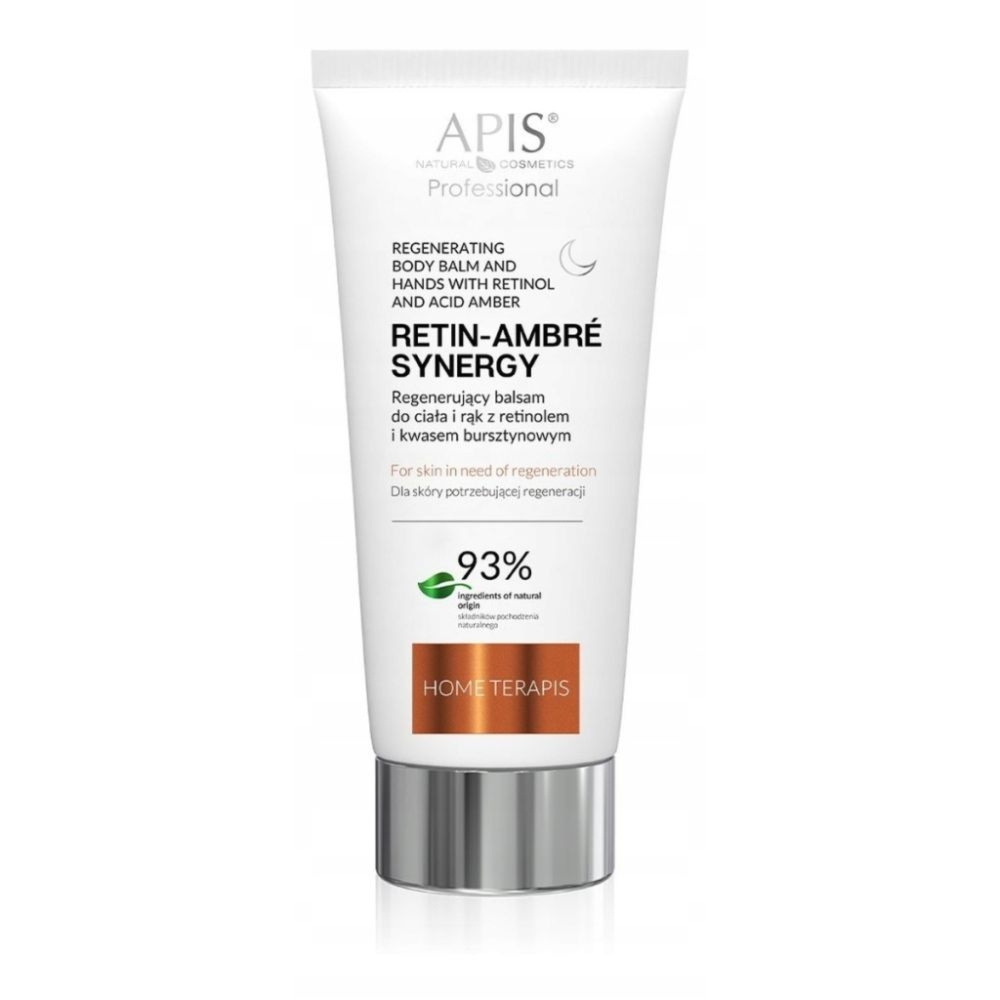 Apis Retin-Ambre Synergy regenerujący balsam do ciała i rąk z retinolem i kwasem bursztynowym na noc 200 ml
