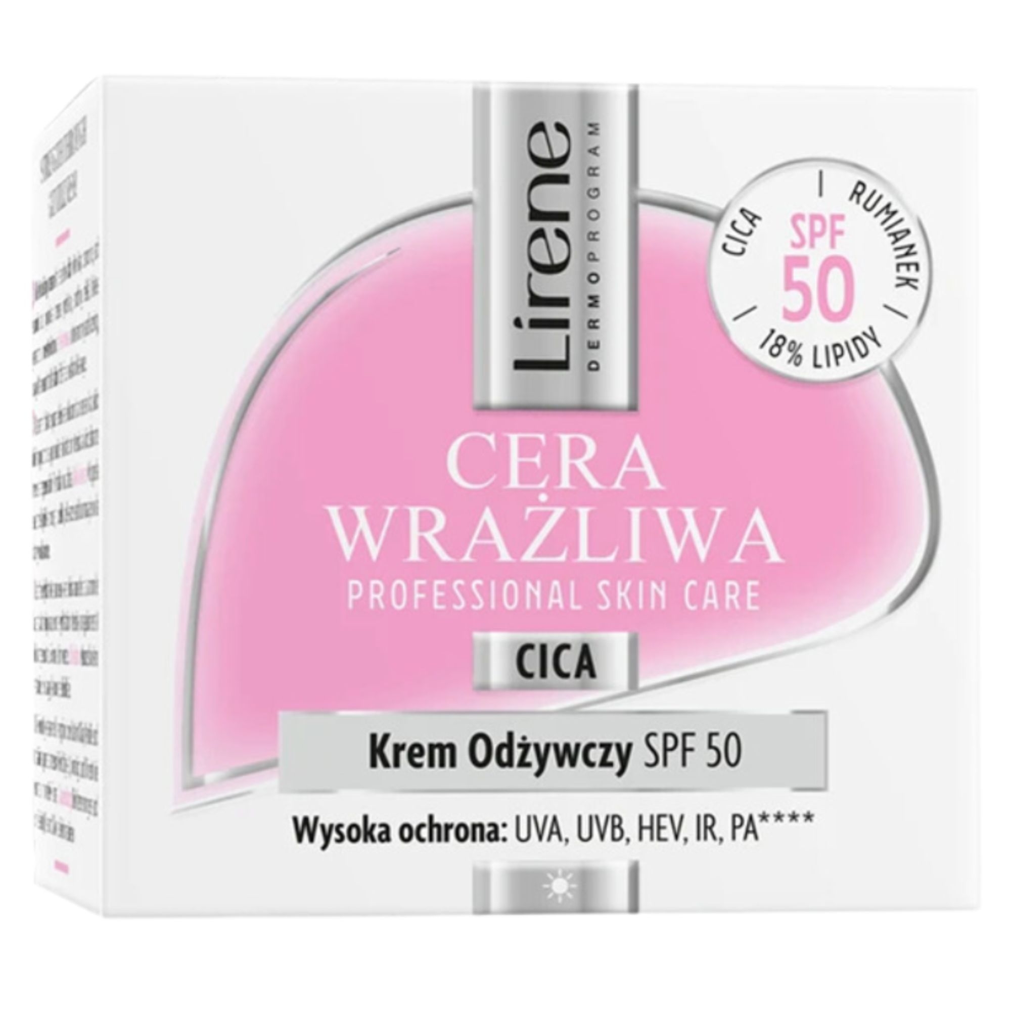 LIRENE Cera Wrażliwa krem odżywczy SPF 50 50 ml