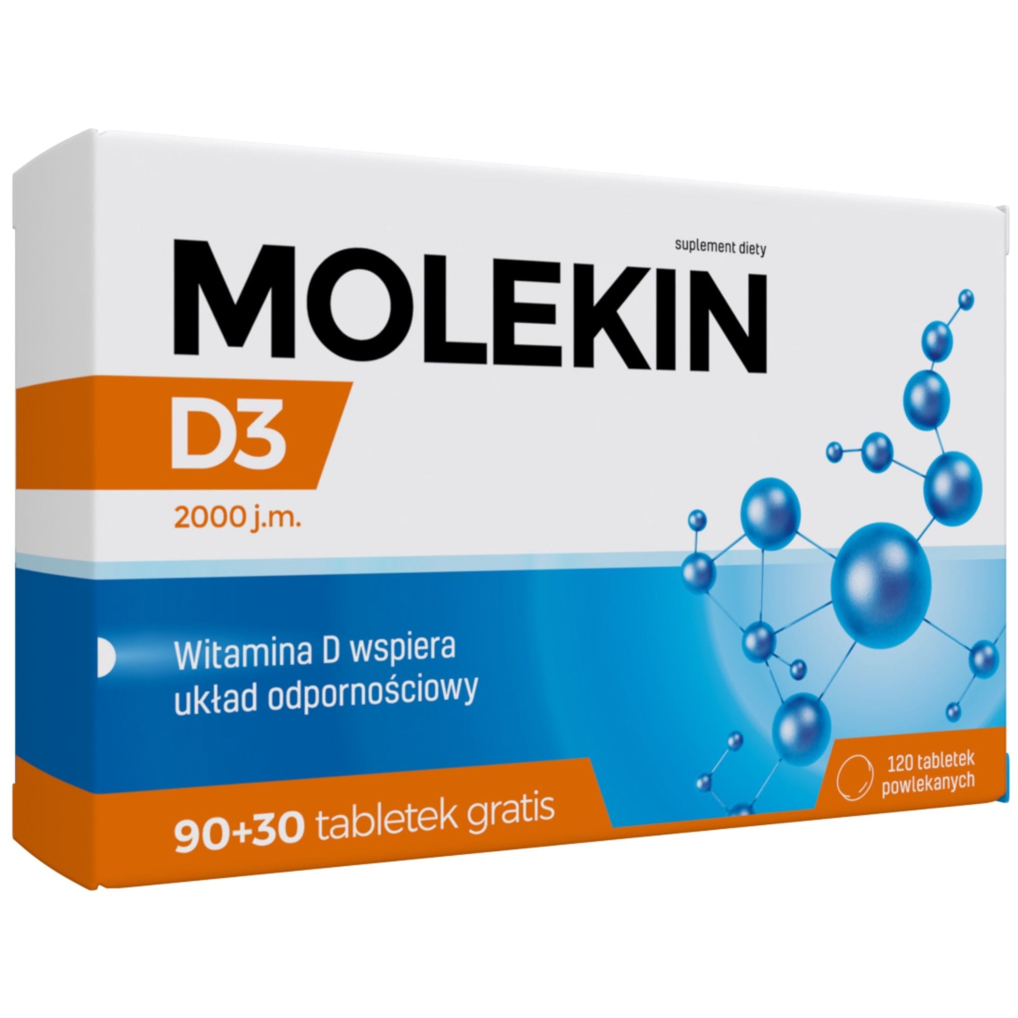Molekin D3 2000 j.m. 120 tabletek