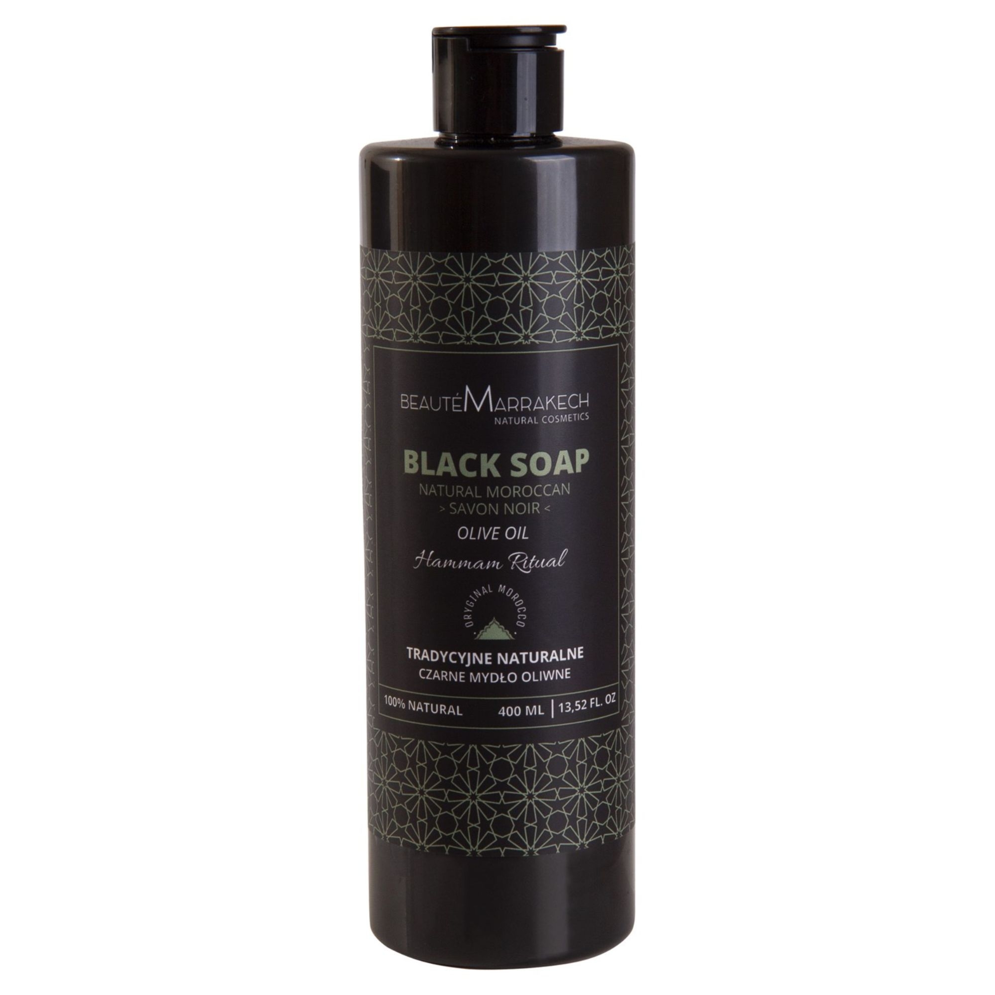 BEAUTE MARRAKECH CZARNE MYDŁO OLIWNE POD PRYSZNIC W PŁYNIE 400ml