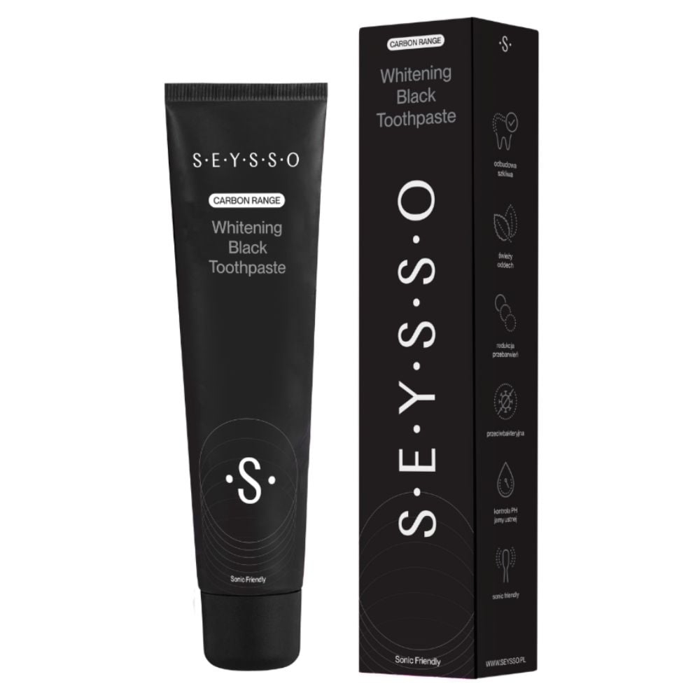 Seysso Color Black wybielająca pasta do zębów z węglem aktywnym 75 ml