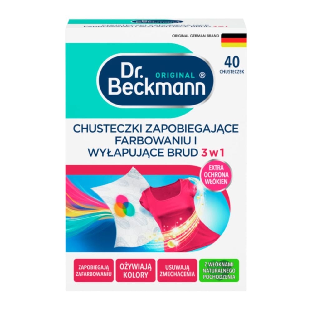 Dr. Beckmann chusteczki wyłapujące kolor i brud 3w1 40 szt.