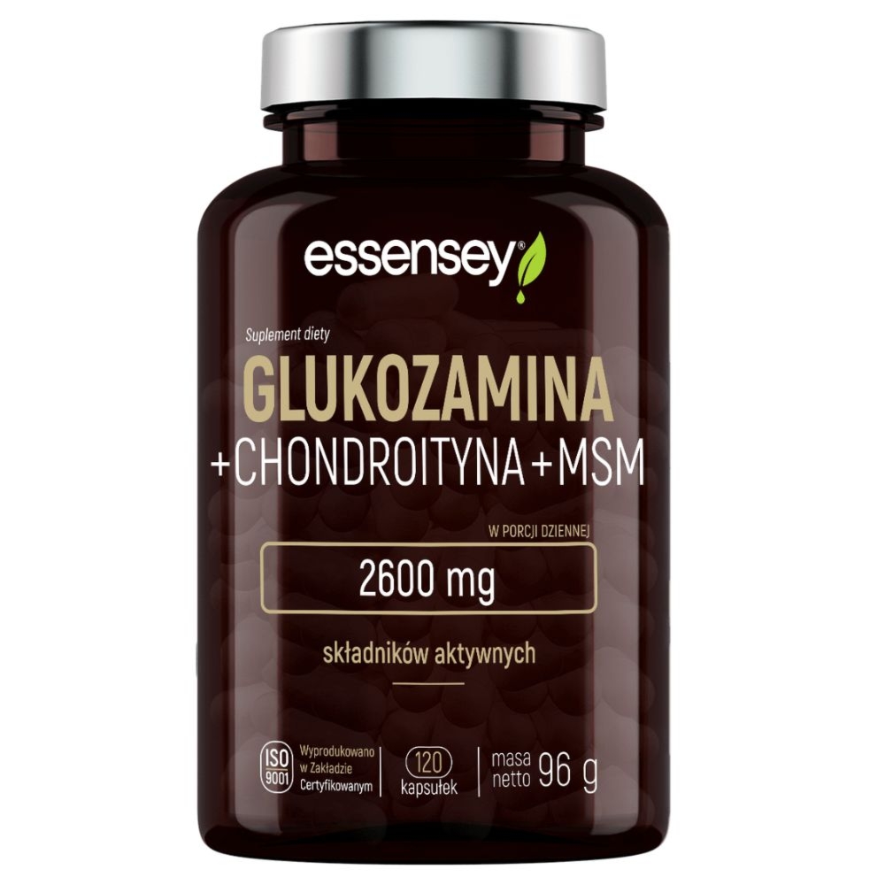Essensey Glukozamina + Chondroityna + MSM 120 kapsułek